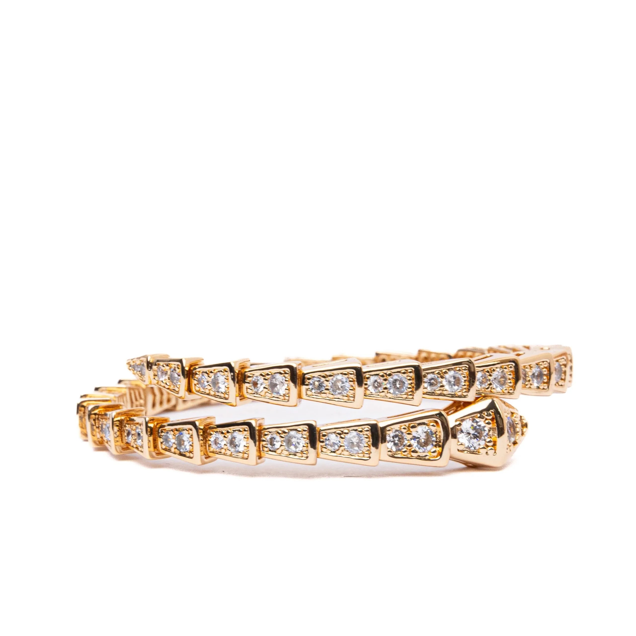 Alizia Serpernt Drape Crystal Bangle
