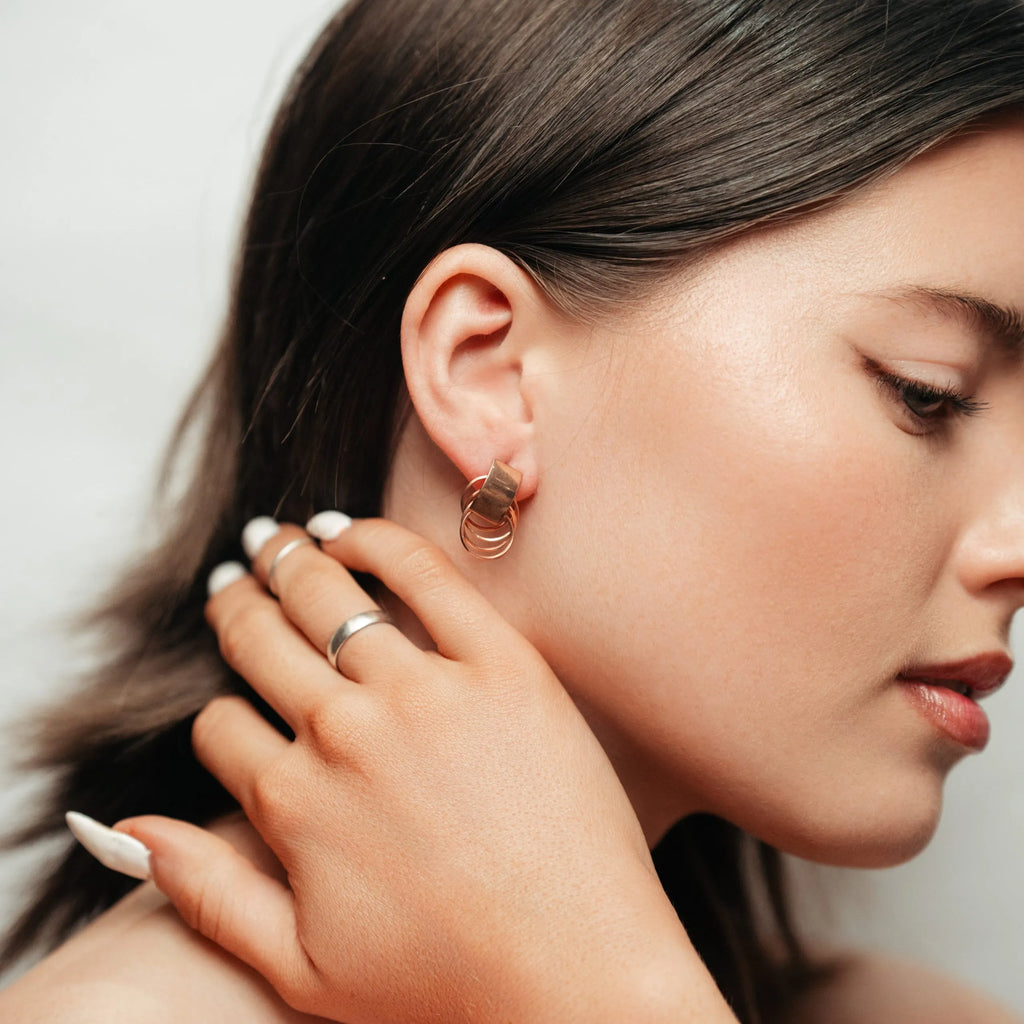 Alizia Stacked Loop Drop Earrings