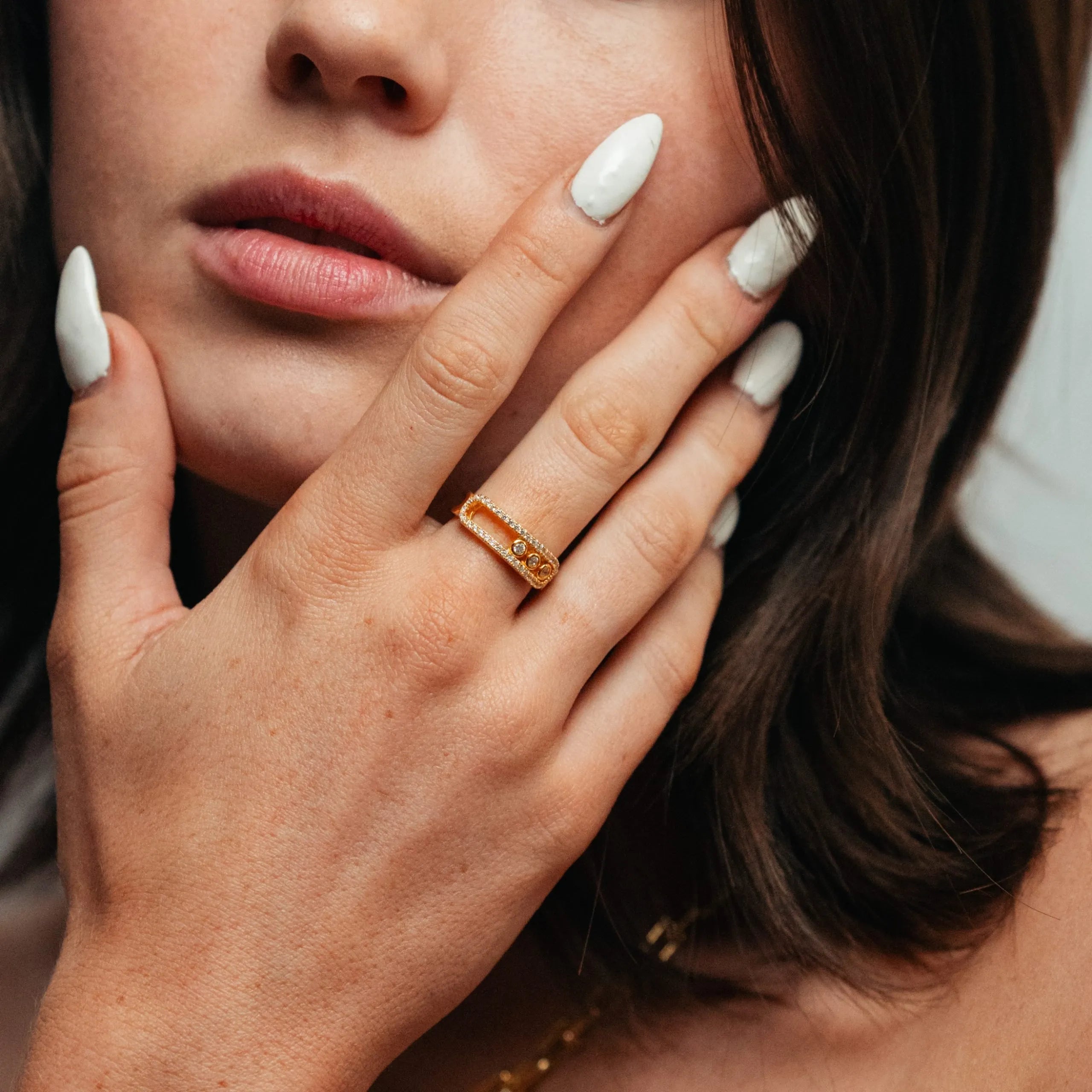 Alizia Marquise Paved Band Ring