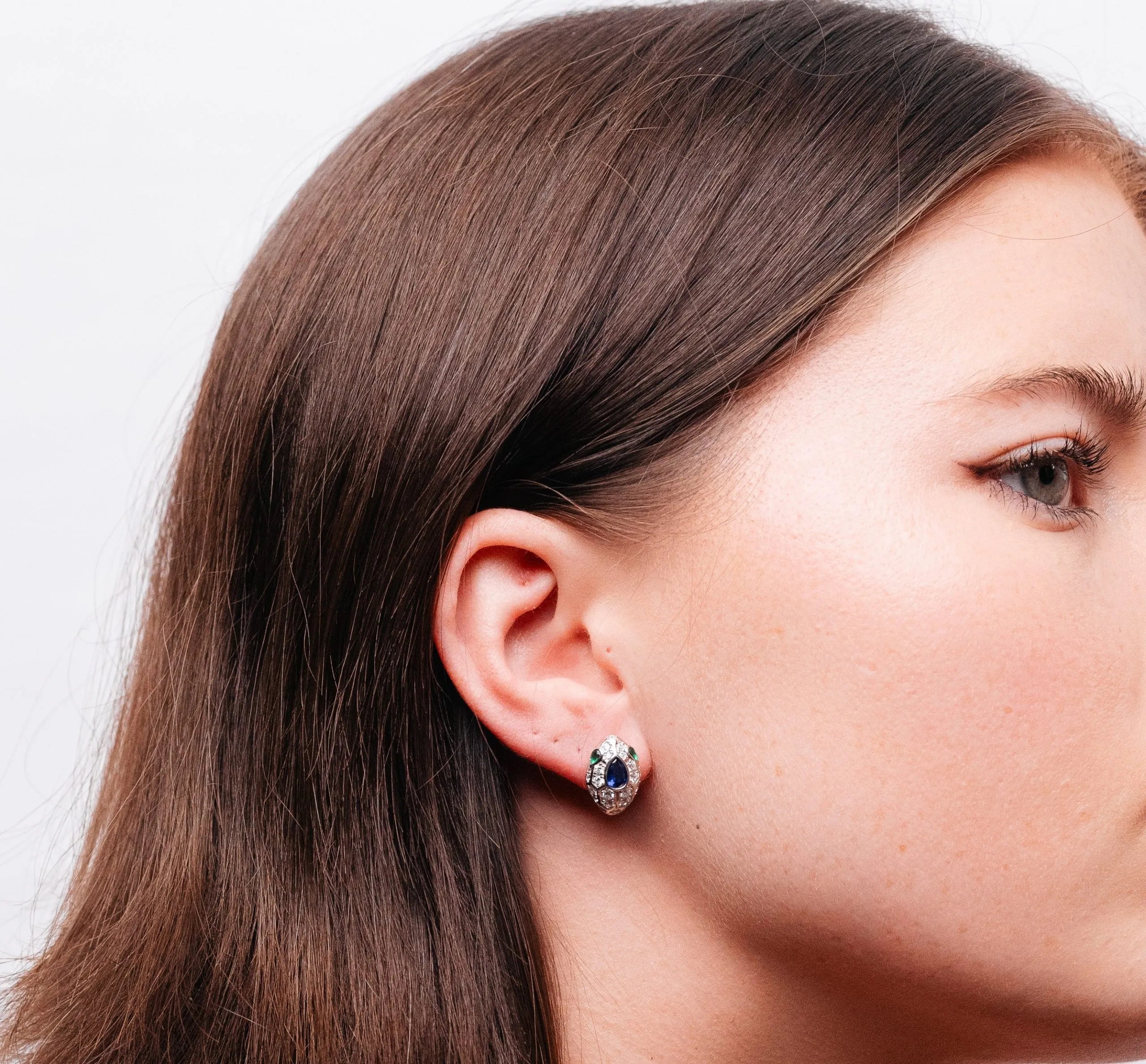 Alizia Snake Head Stud Earrings