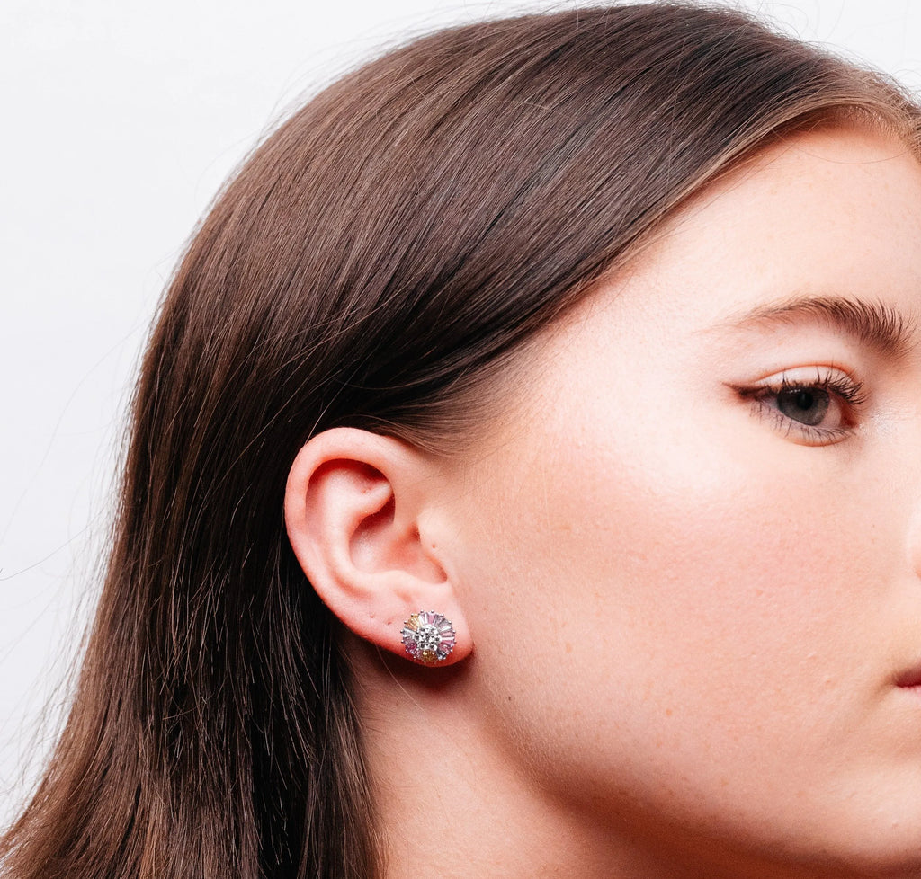Alizia Multicolor Flower Stud Earrings