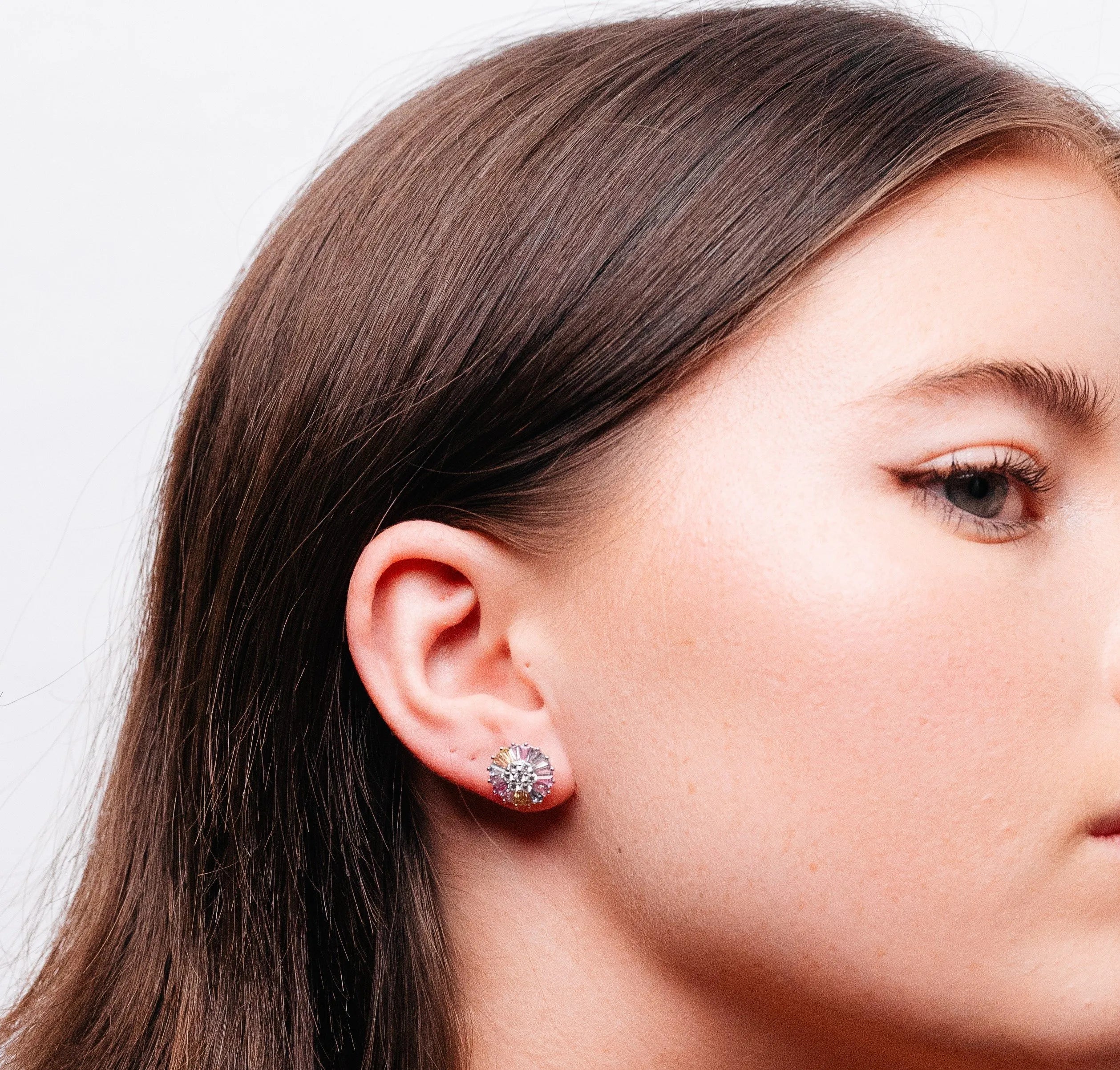Alizia Multicolor Flower Stud Earrings