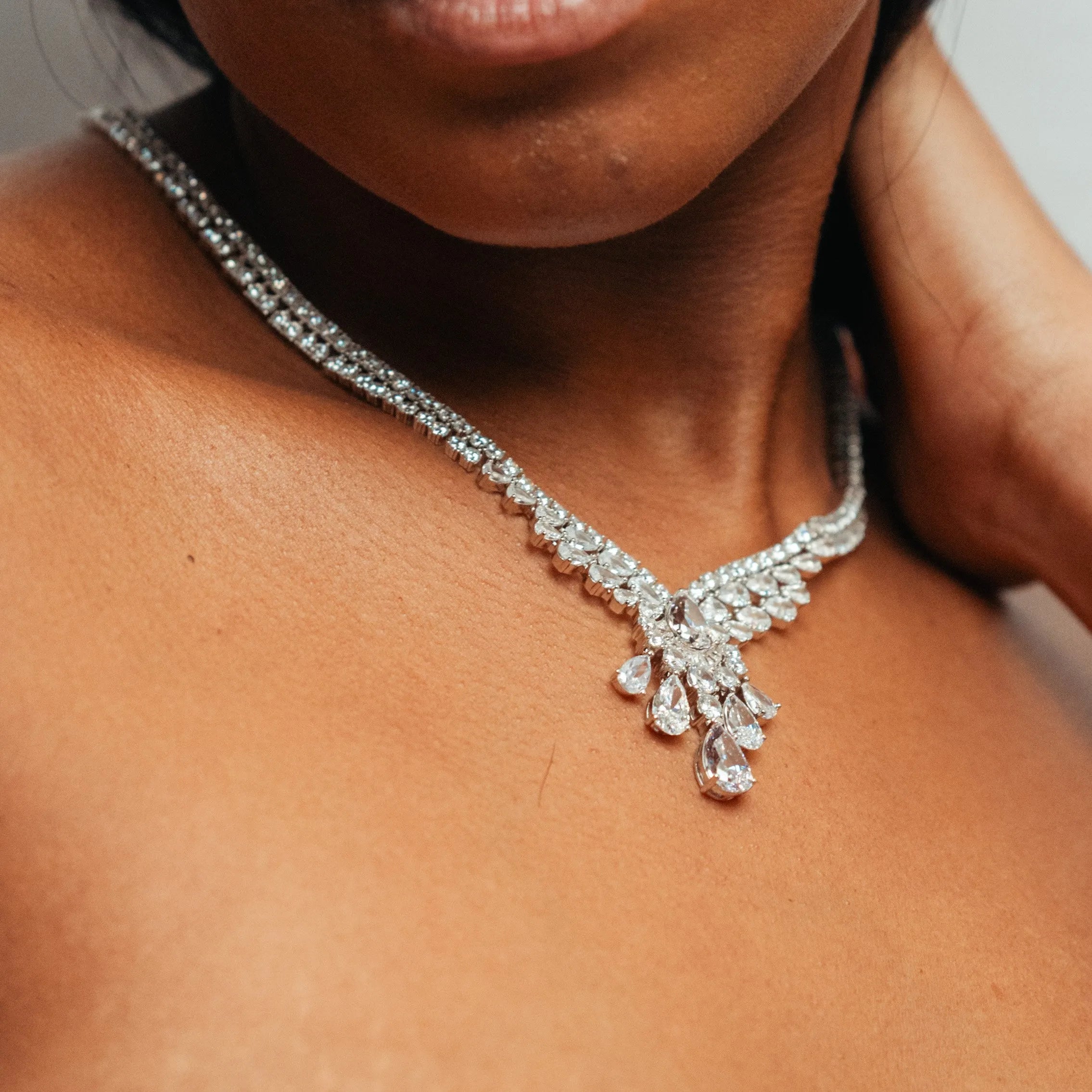 Alizia Chunky Diamond Tennis Necklace