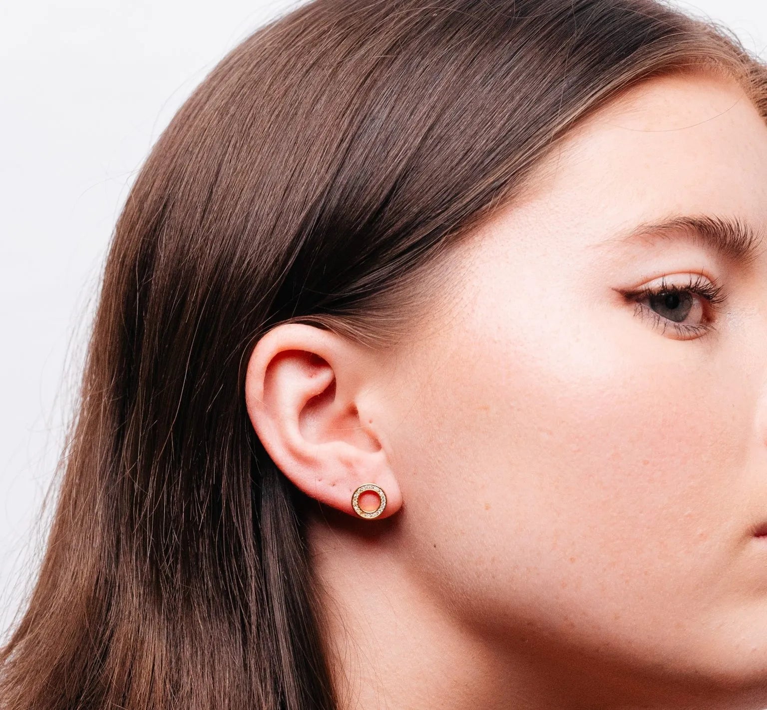 Alizia Hallow Circle Stud Stud Earrings