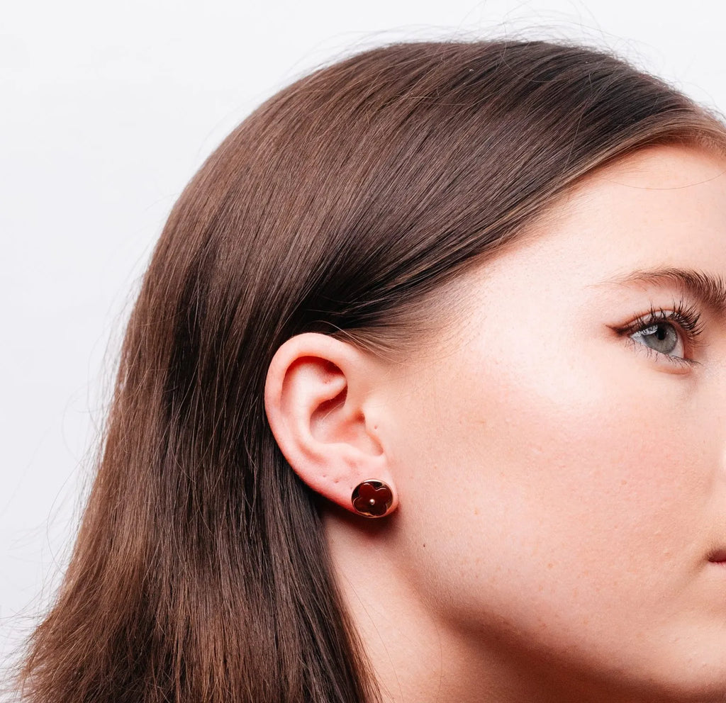 Alizia Flower Rose Stud Earrings