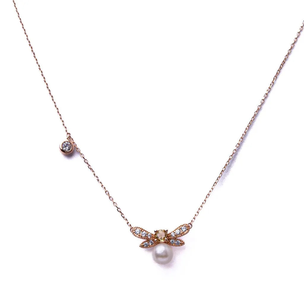 Alizia Moissanite Dragon Pearl Short Necklace