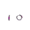 Alizia Dainty Colour Stone Hooped Earrings