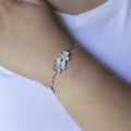 Alizia Full Crystal Stud Iris Flower Bracelet