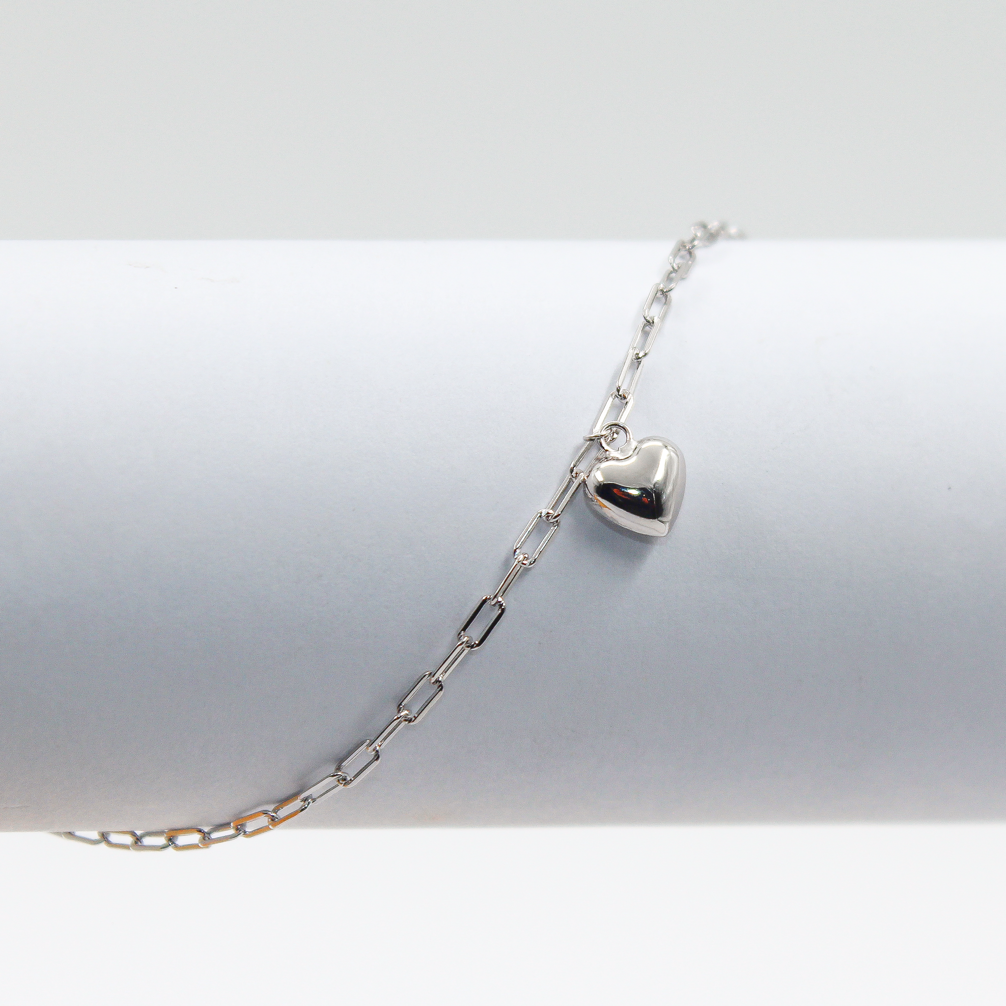 Alizia Heart Paperclip Chain Bracelet