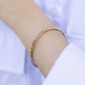 Alizia 3 Colour Twisted Rope Bangle