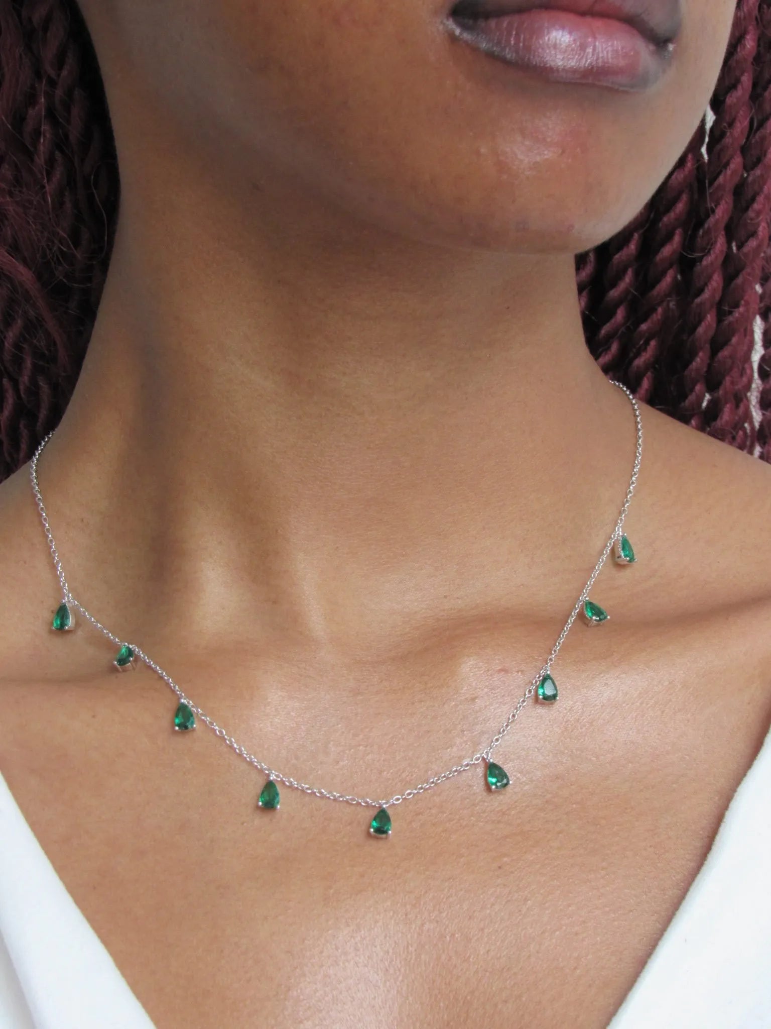 Alizia 9 Mini Raindrop Hanging Necklace