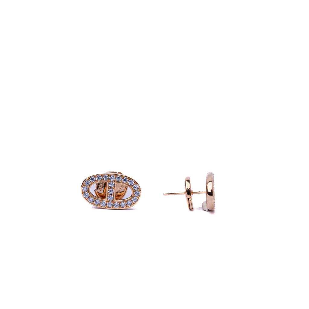 Alizia Oval Solid Large Stud Earrings