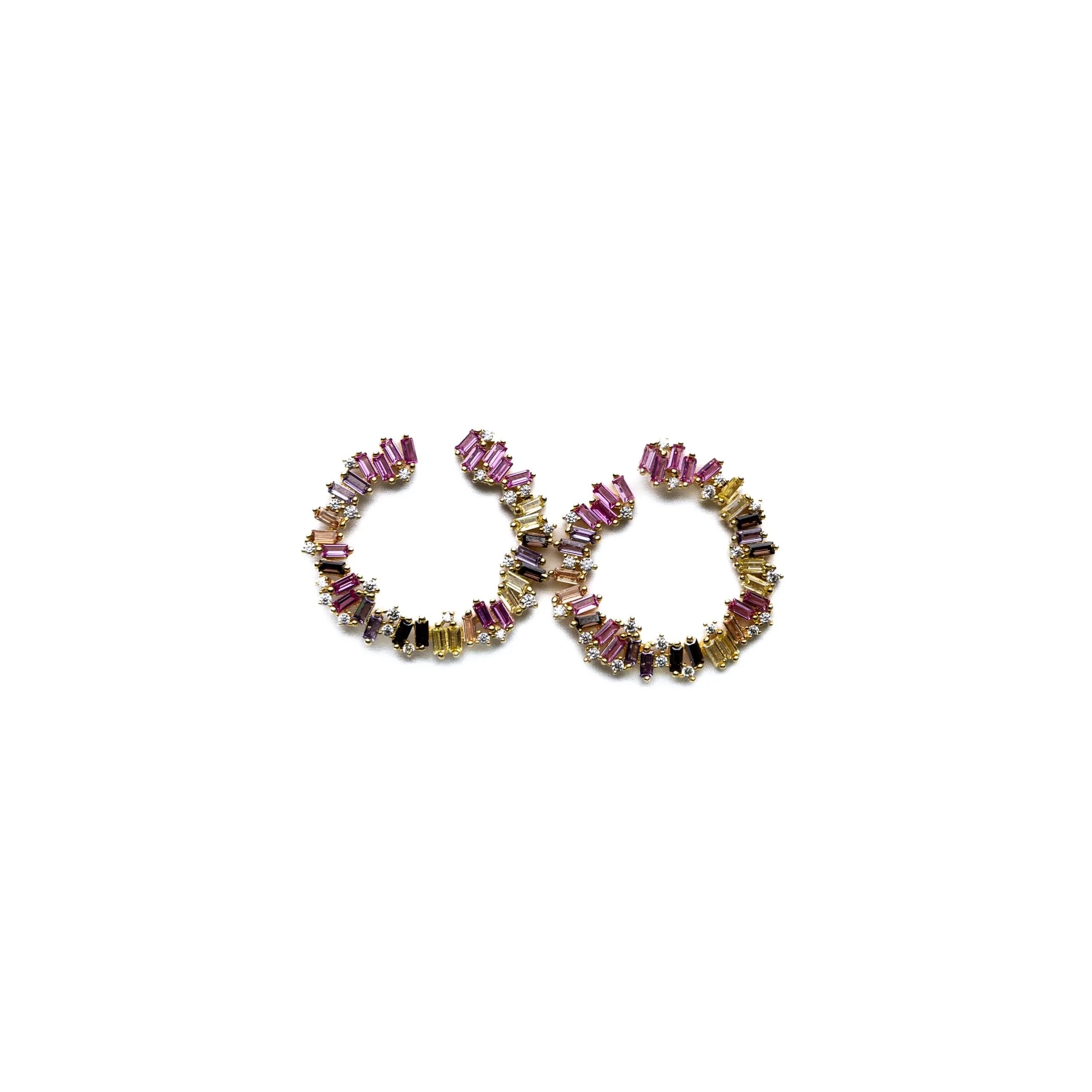 Alizia Rainbow C Hooped Earrings