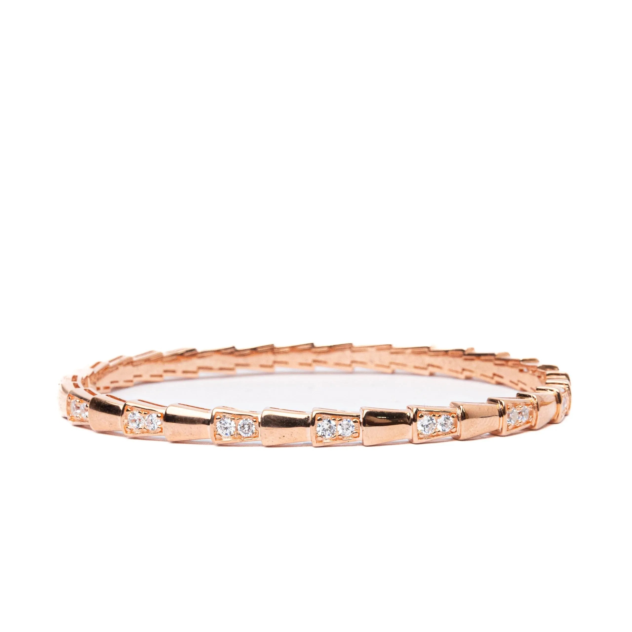 Alizia Single Serpent Drape Bangle Made For Women From Sterling Silver