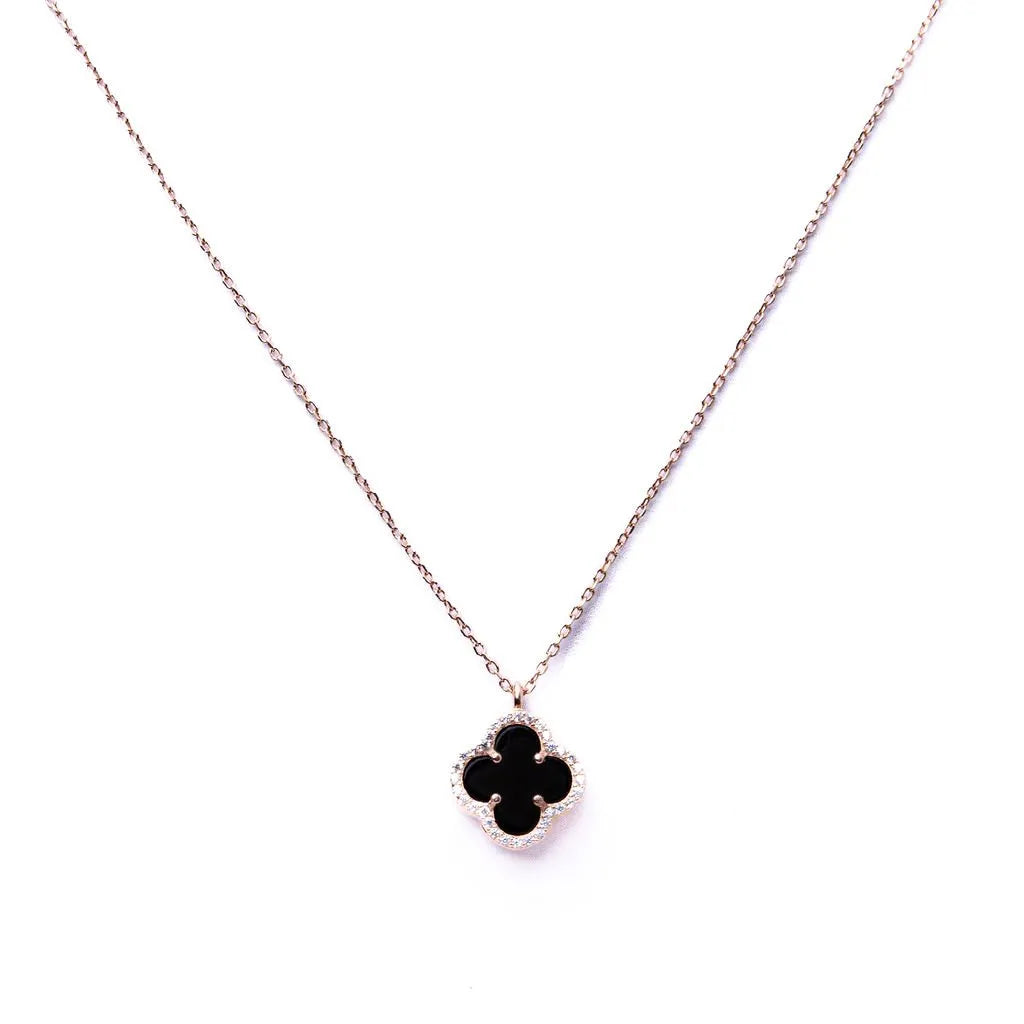Alizia Crystal Outline Clove Short Necklace