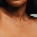 Alizia Plain Chain Simple Short Necklace