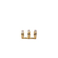 Alizia Rectangle Stone Crystal Outline Earrings