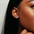 Alizia Halo of Pearls Stud Earrings