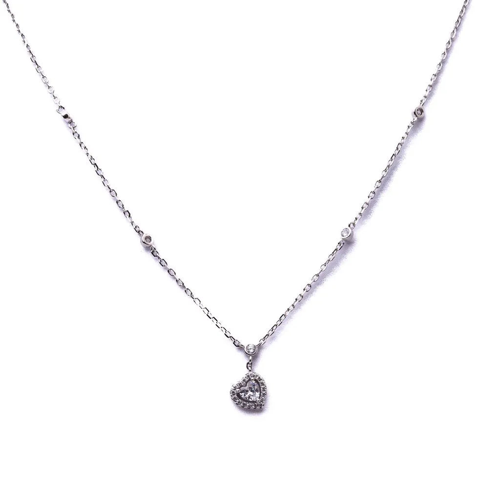 Alizia Dainty Heart Drop Short Necklace