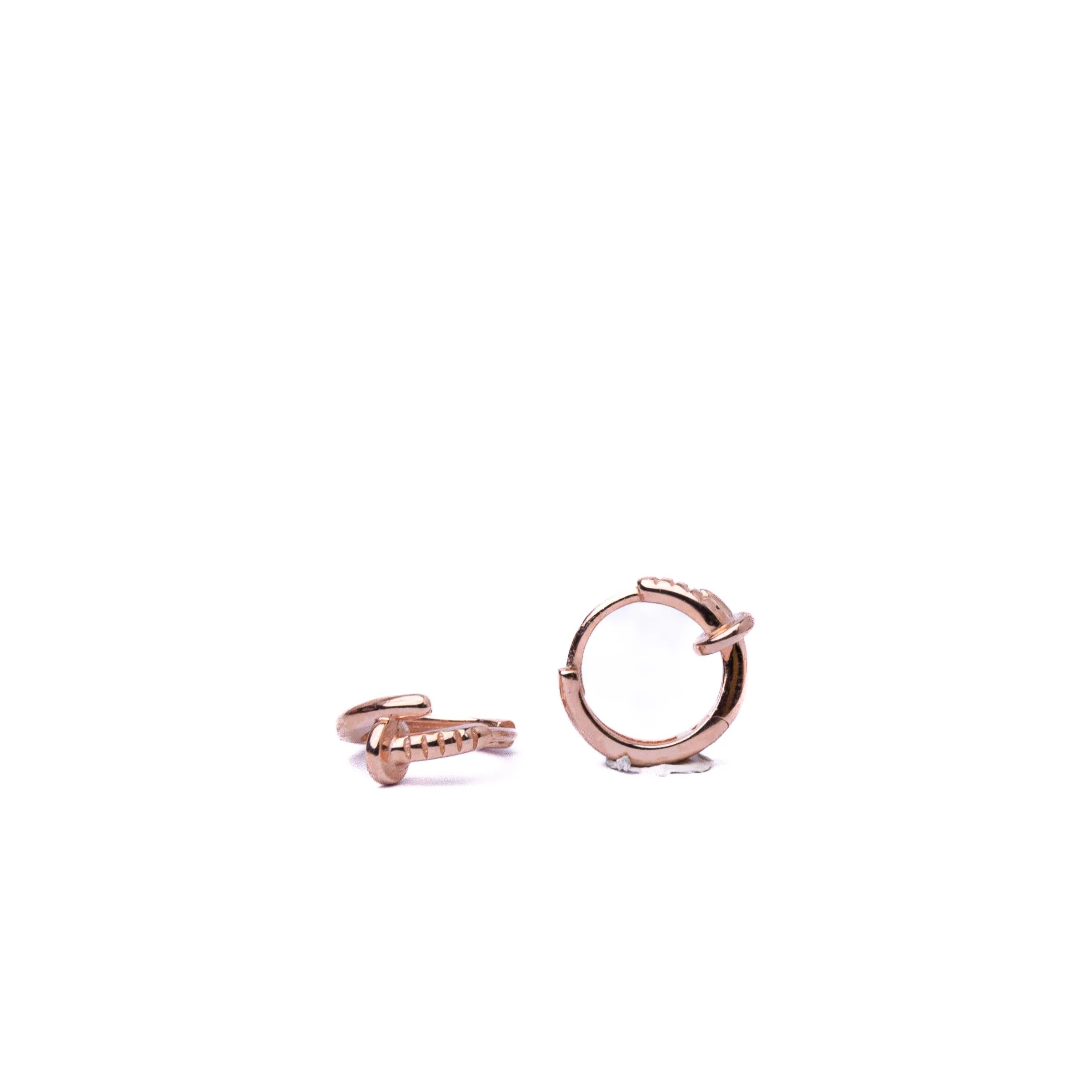 Alizia Nail Mini Hooped Earrings