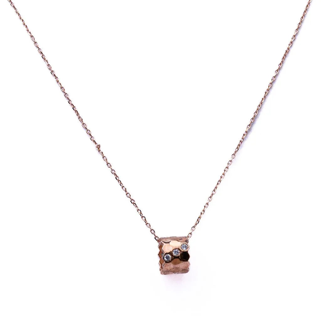 Alizia Honeycomb Hoop Short Necklace