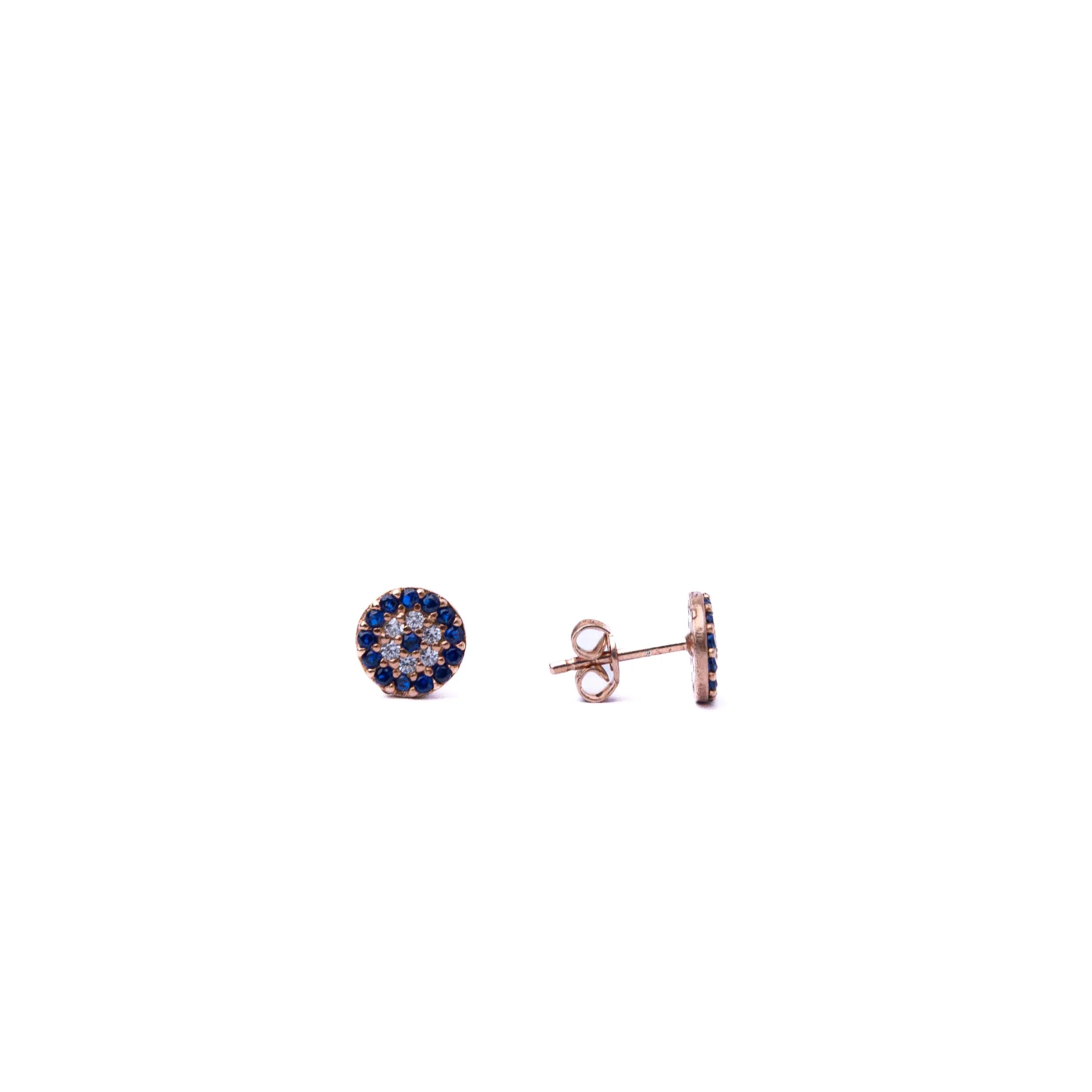 Alizia Circle Crystal Stud Earrings