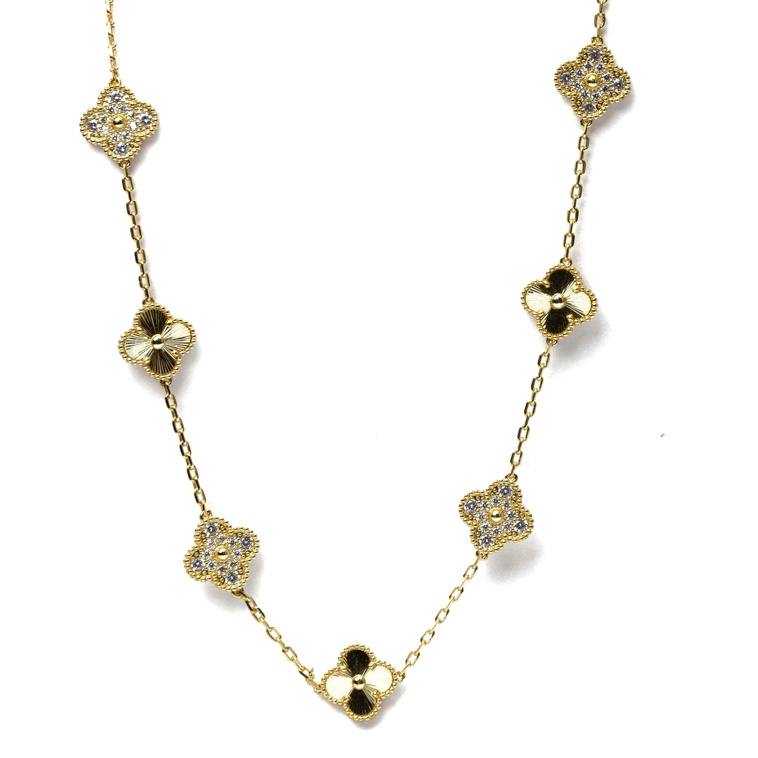 Alizia Half Embellished Cloves Long Necklace