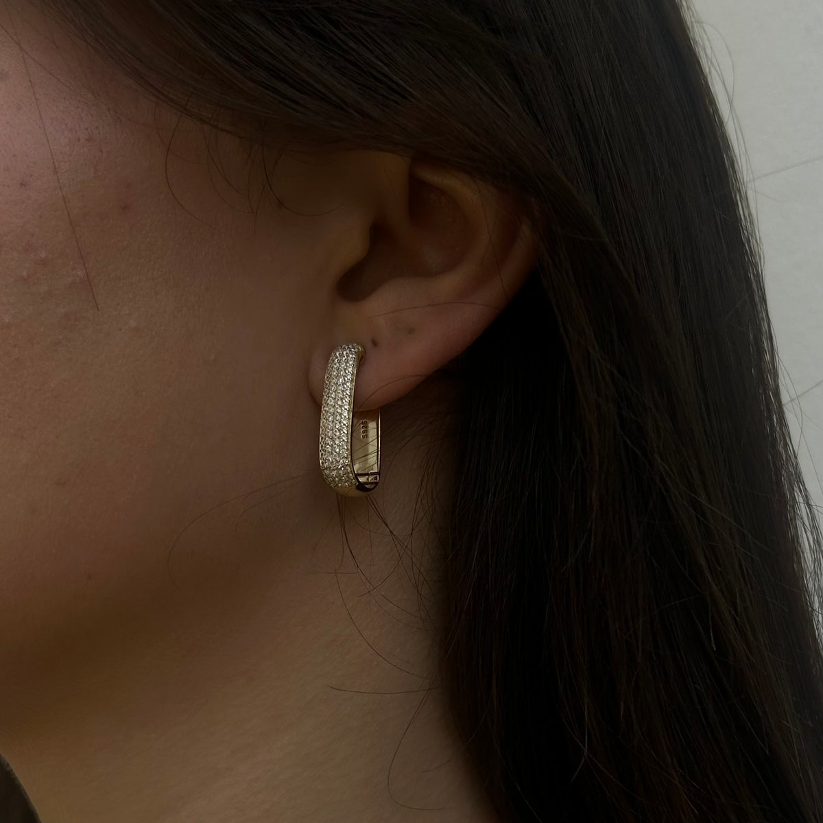 Alizia R Style Diamond Cluster Hoops