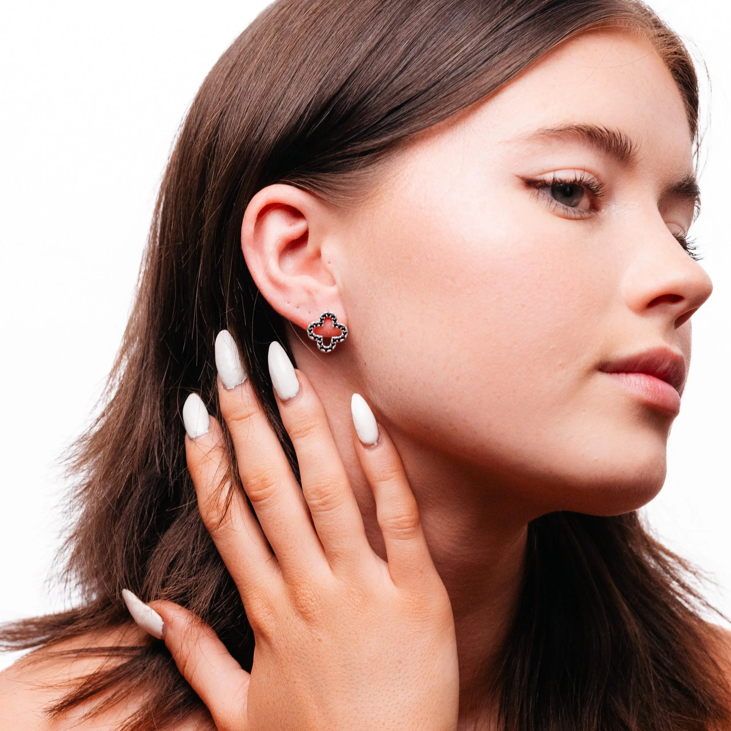 Alizia Open Clove Stud Earrings