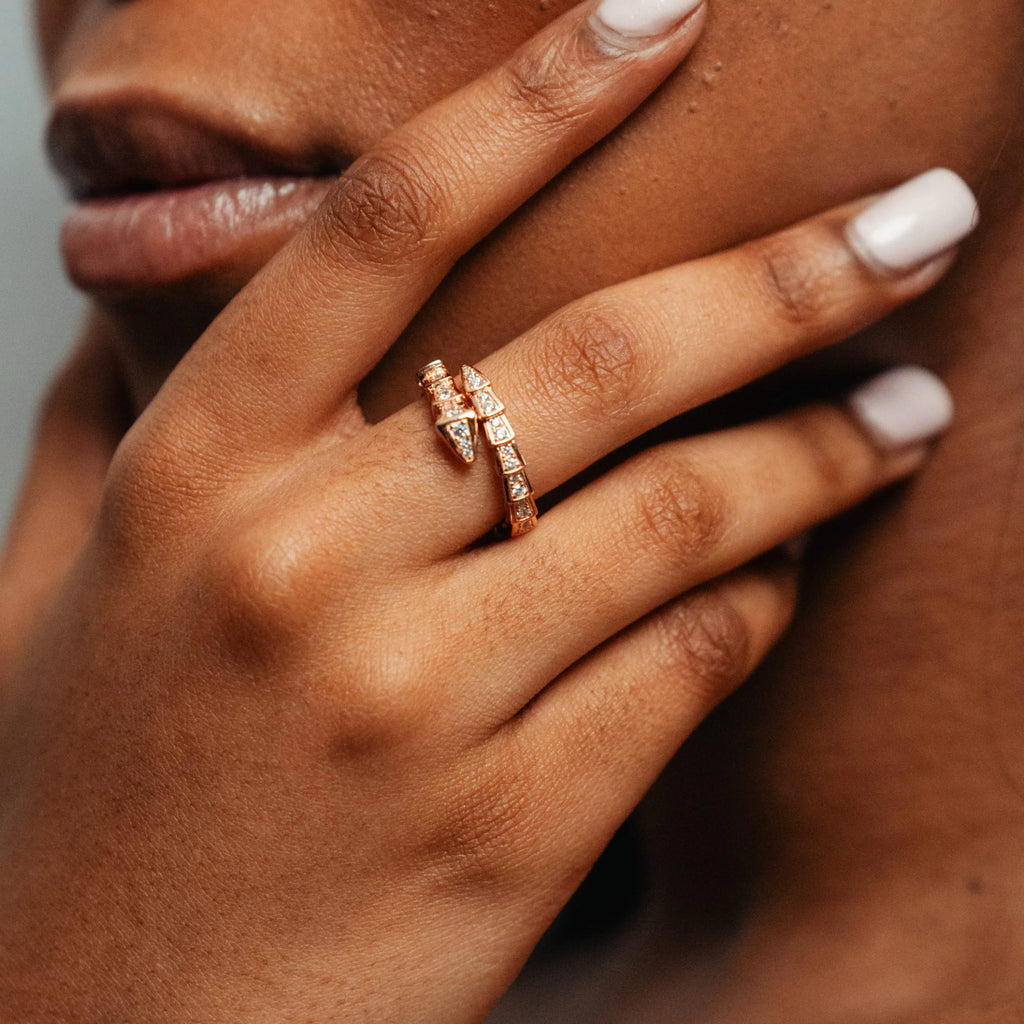 Alizia Serpent Drape Ring