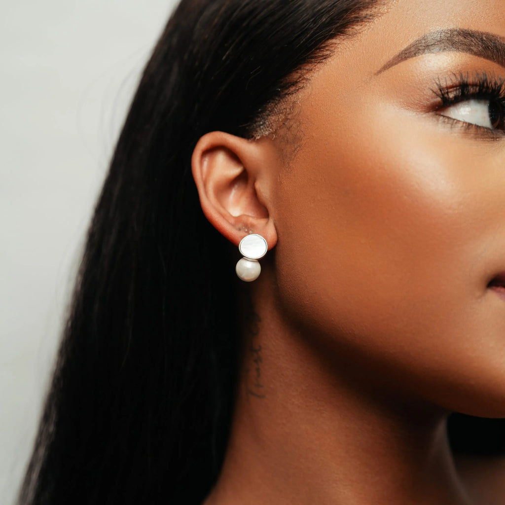 Alizia Mother of Pearl Drop Earrings