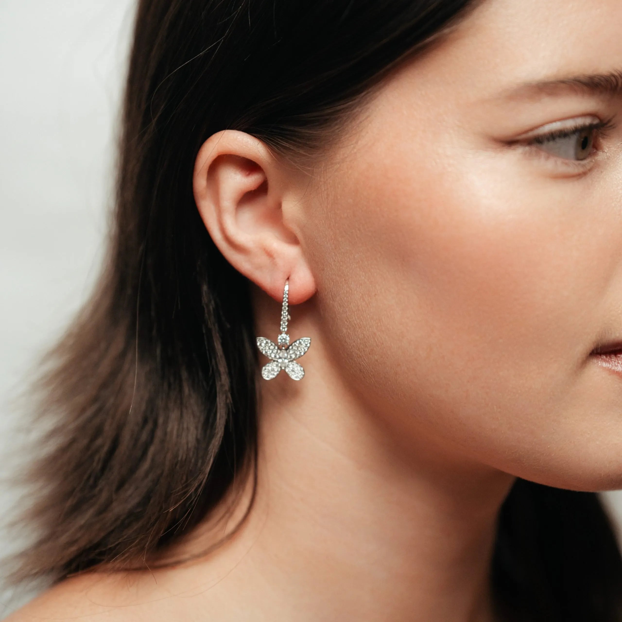 Alizia Dangly Butterfly Drop Earrings