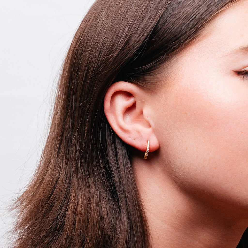 Alizia Broad Huggie Hooped Earrings