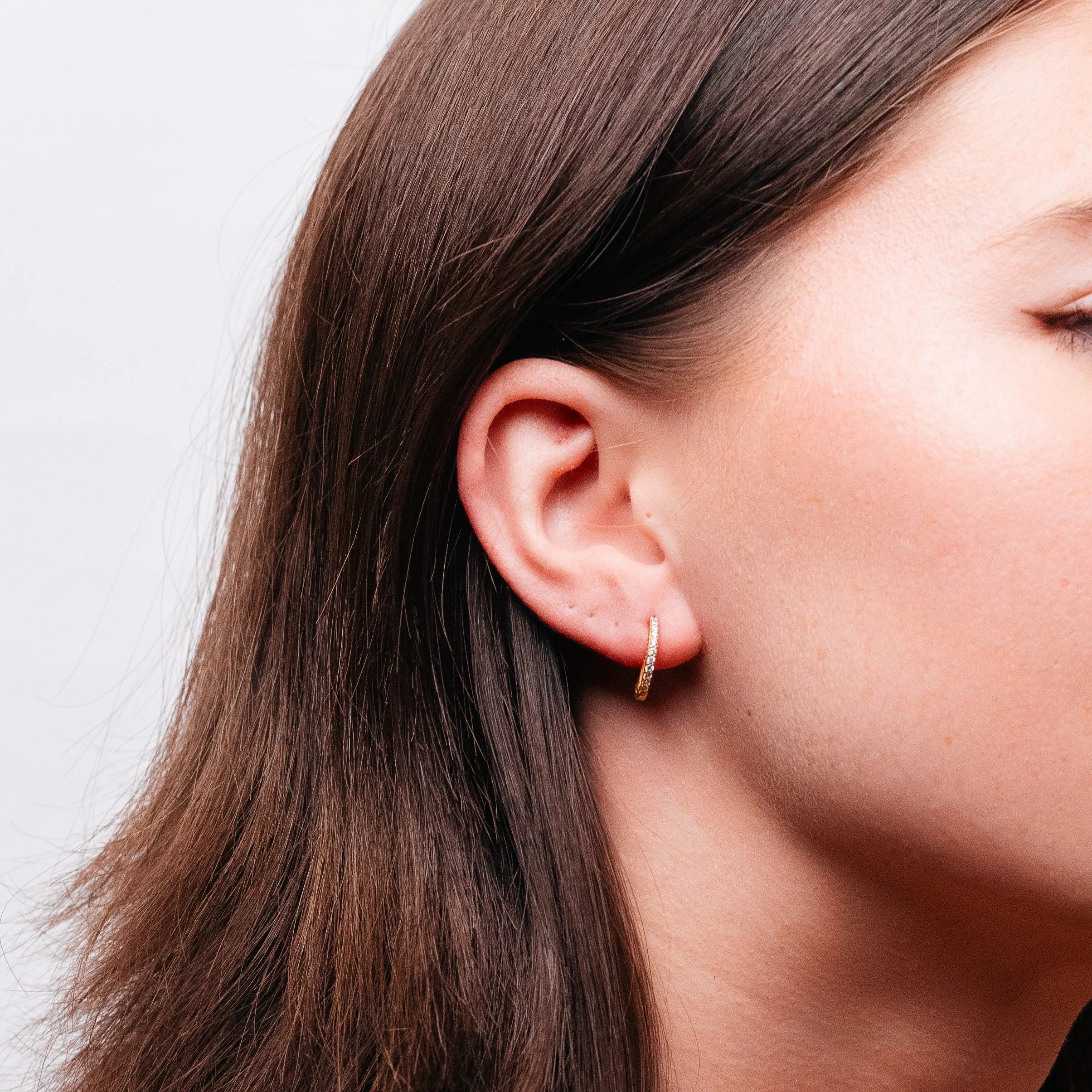 Alizia Broad Huggie Hooped Earrings