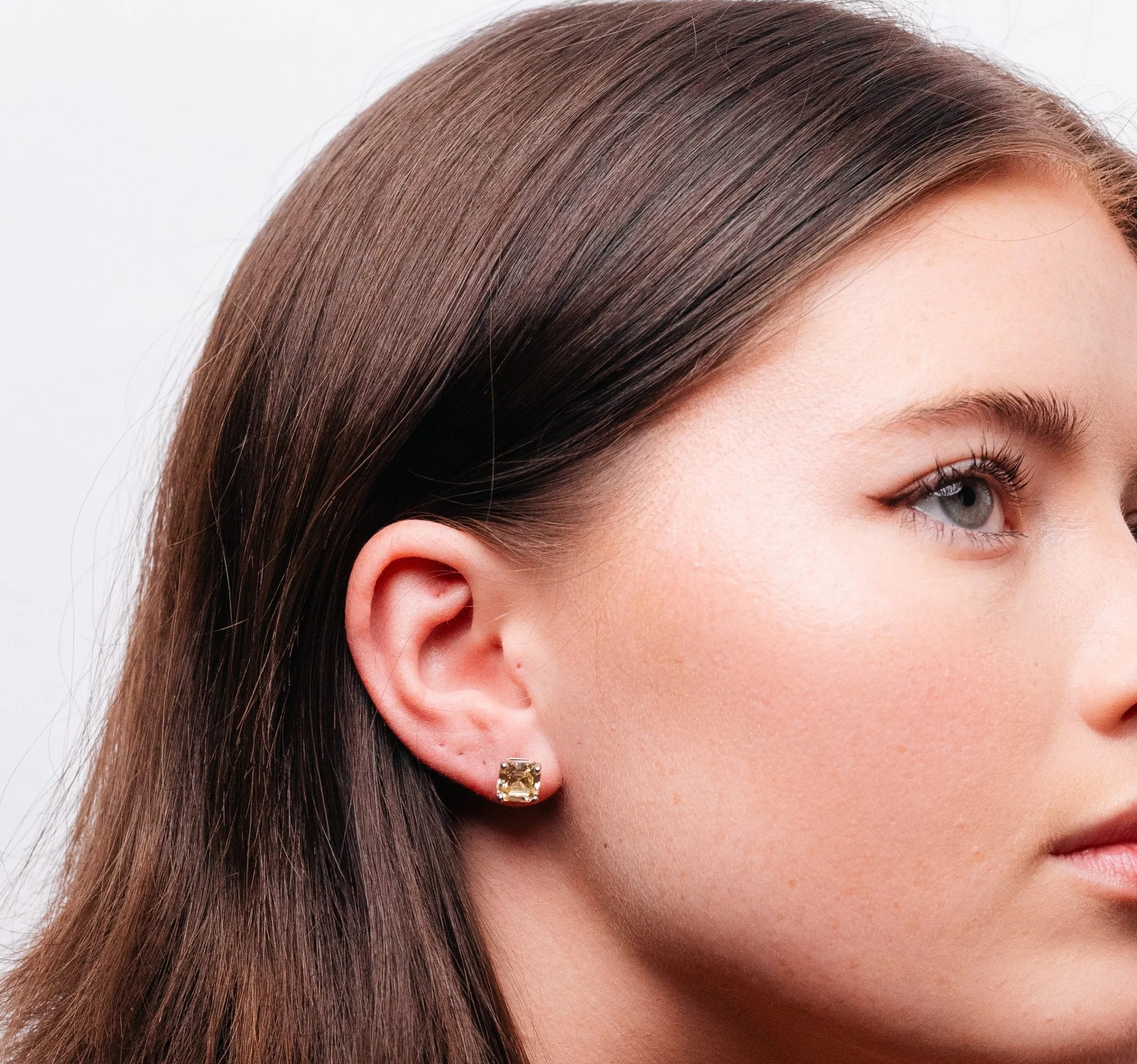 Alizia Emerald Small Cut Stud Earrings