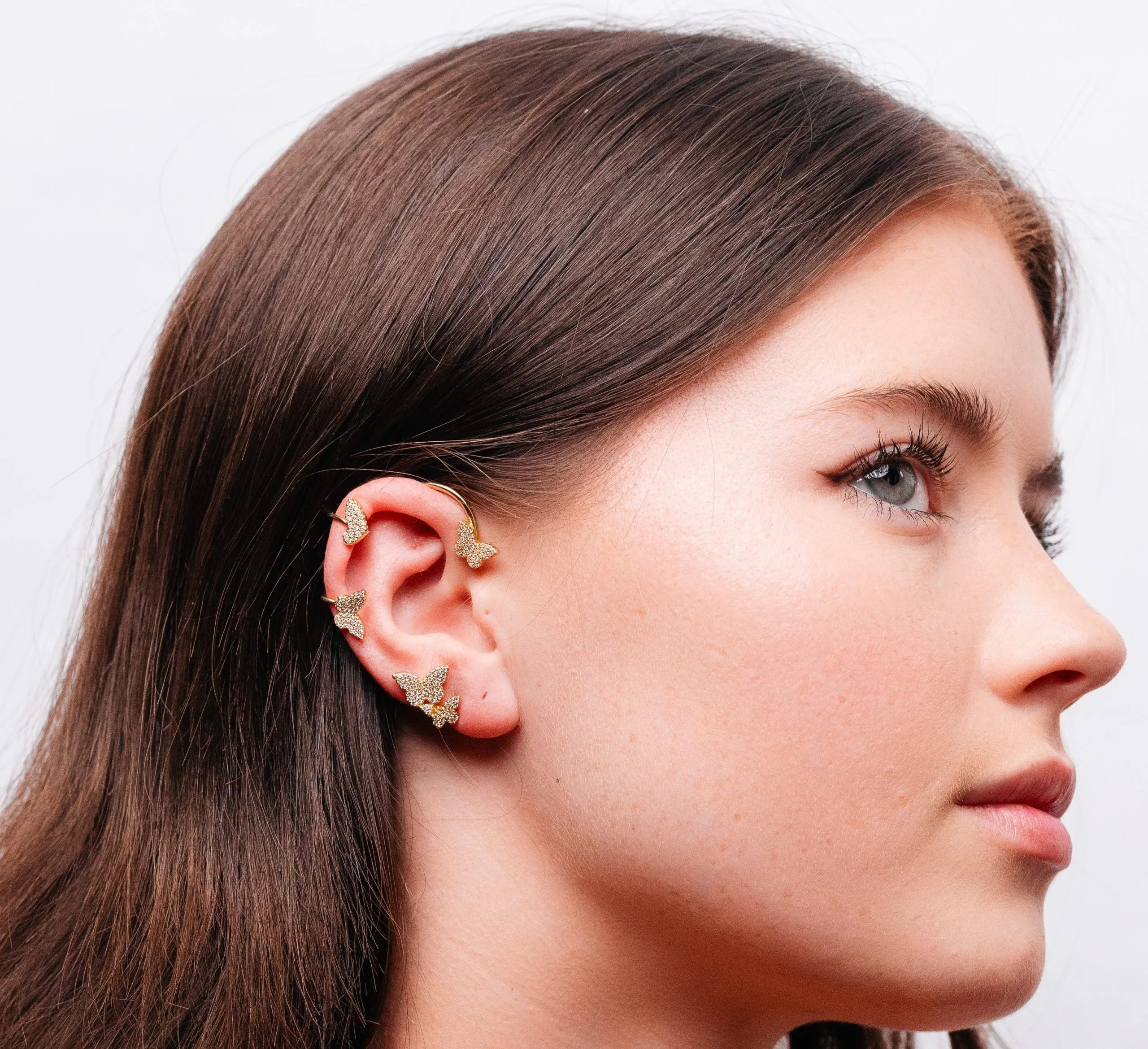 Alizia Butterfly Earout Hooped Earrings