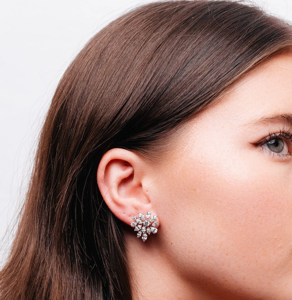 Alizia Hancrafted Cluster Drop Earrings
