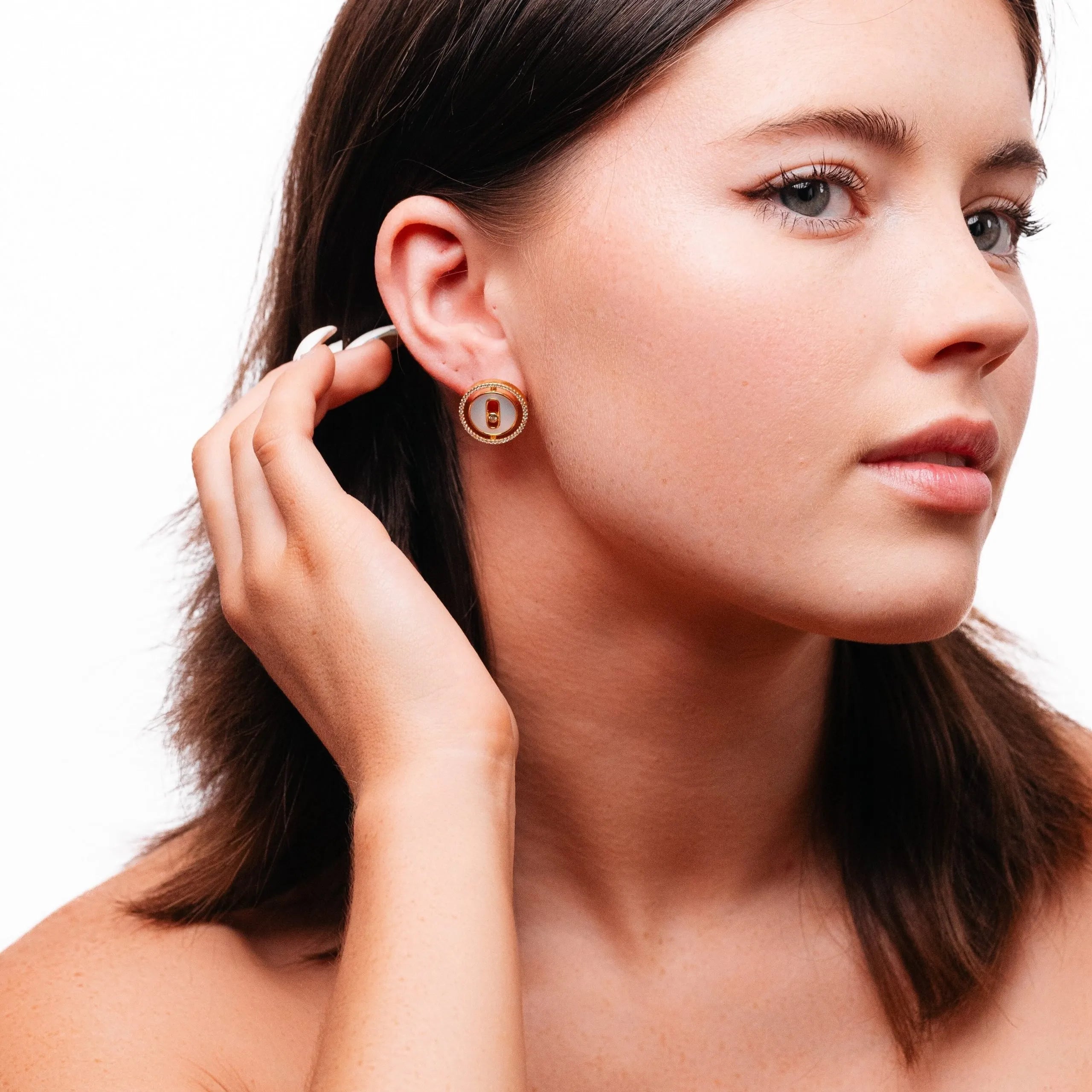 Alizia Messika Circle Halo Stud Earrings