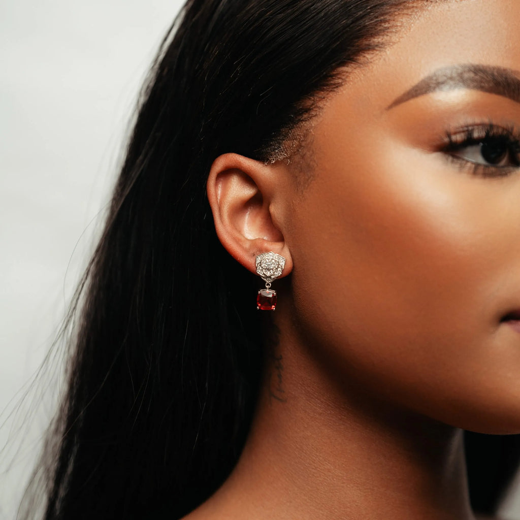 Alizia Rose and Jewel Drop Earrings