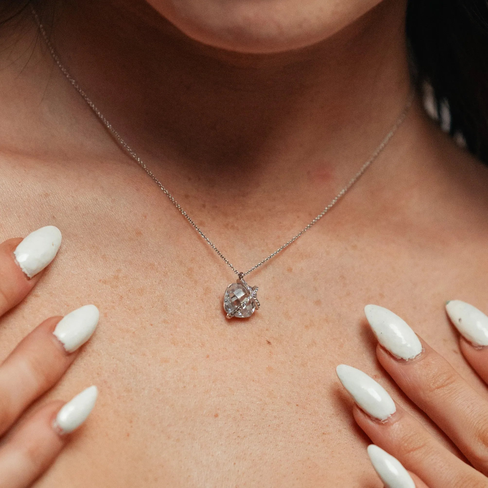 Alizia Caged Crystal Short Necklace