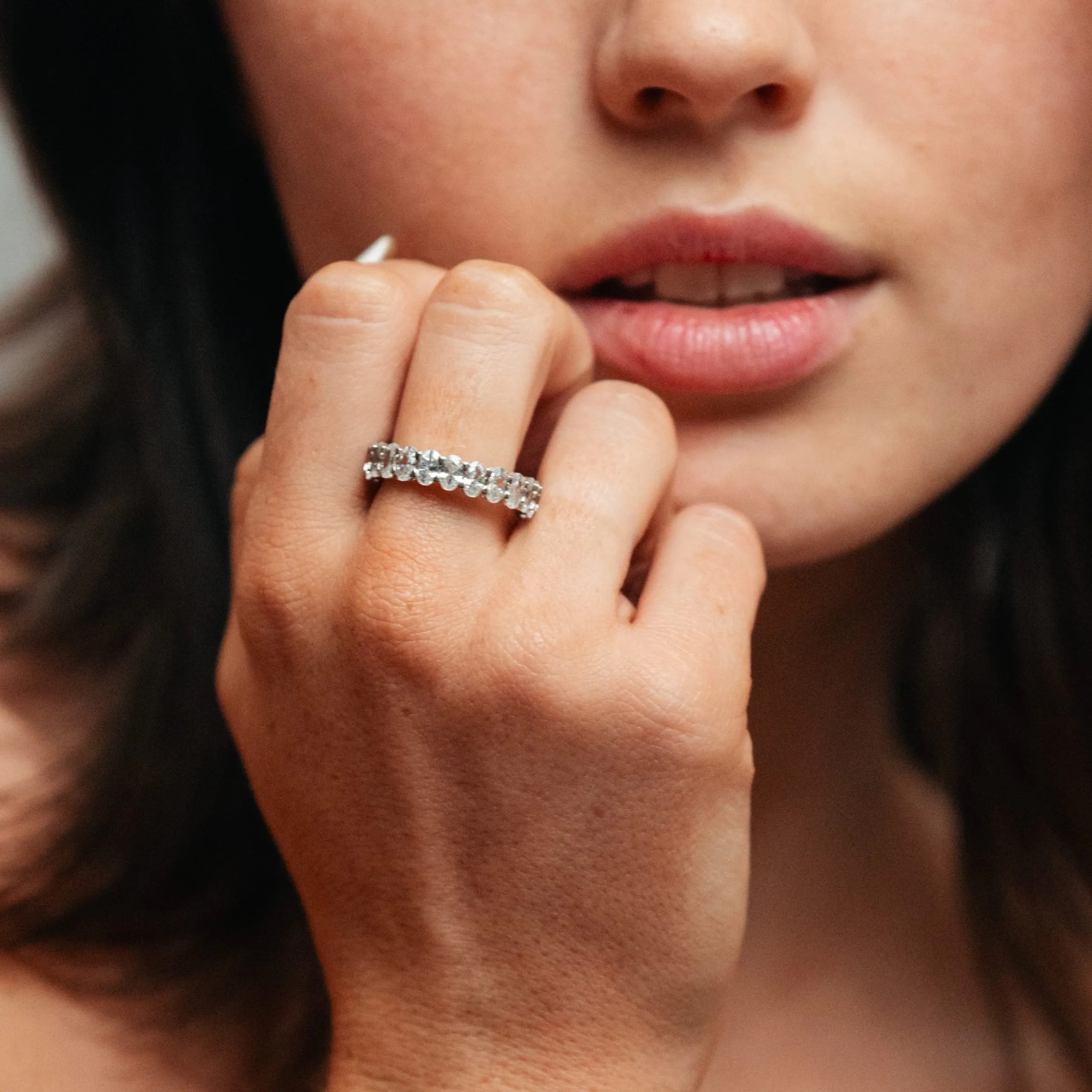 Alizia Oval Cut Eternity Ring
