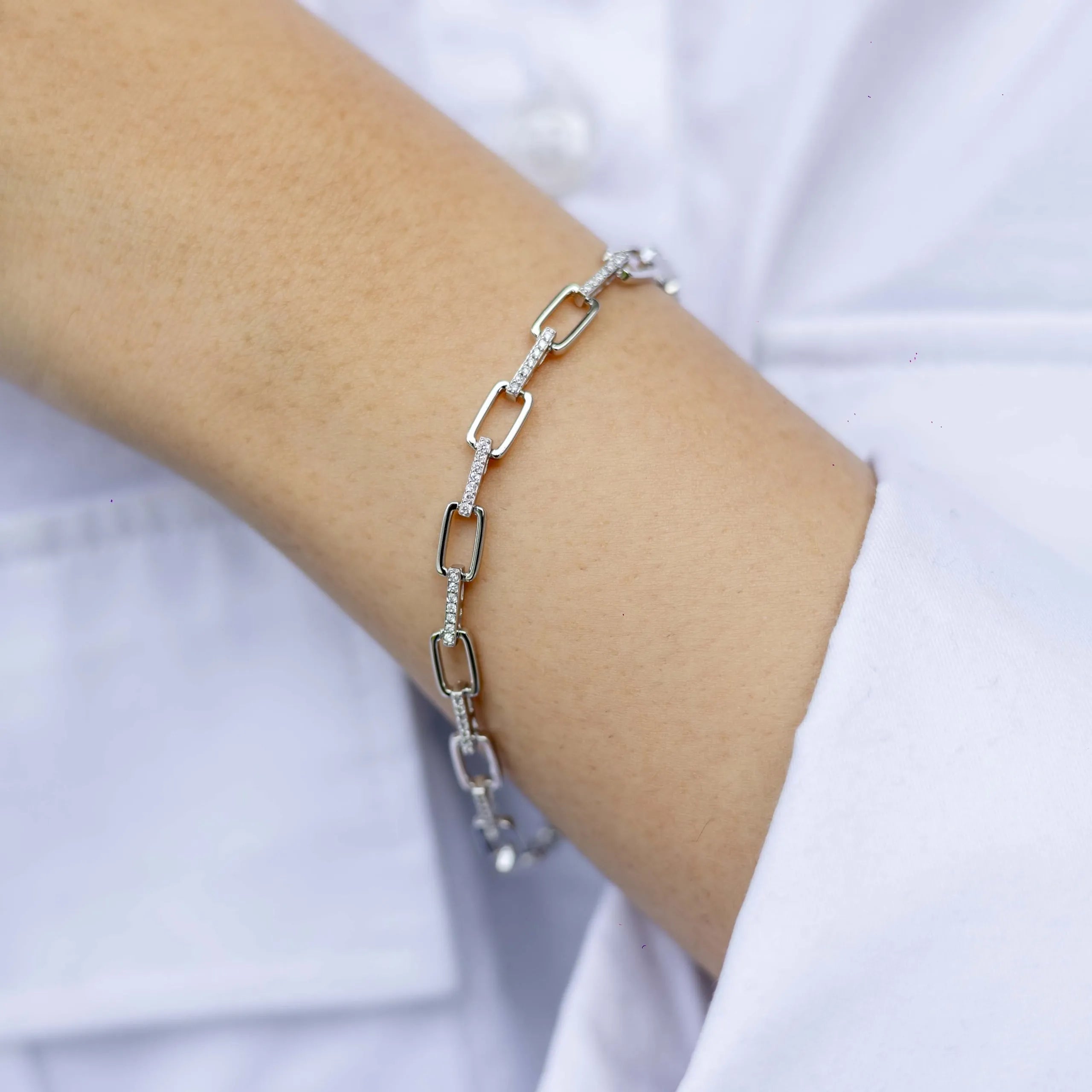 Alizia Dainty Crystal Links Bracelet
