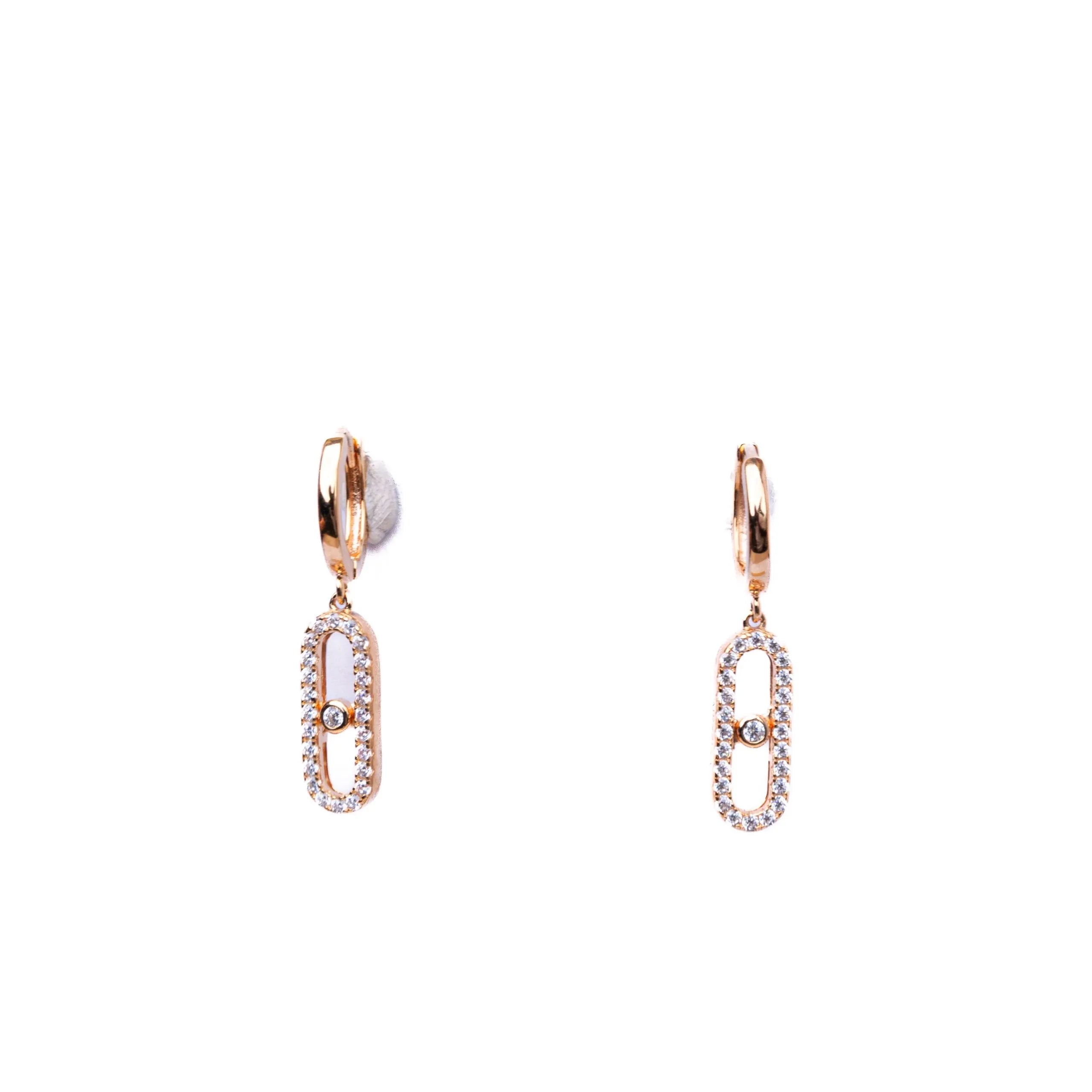 Alizia Majestic Hoop Drop Stud Earrings