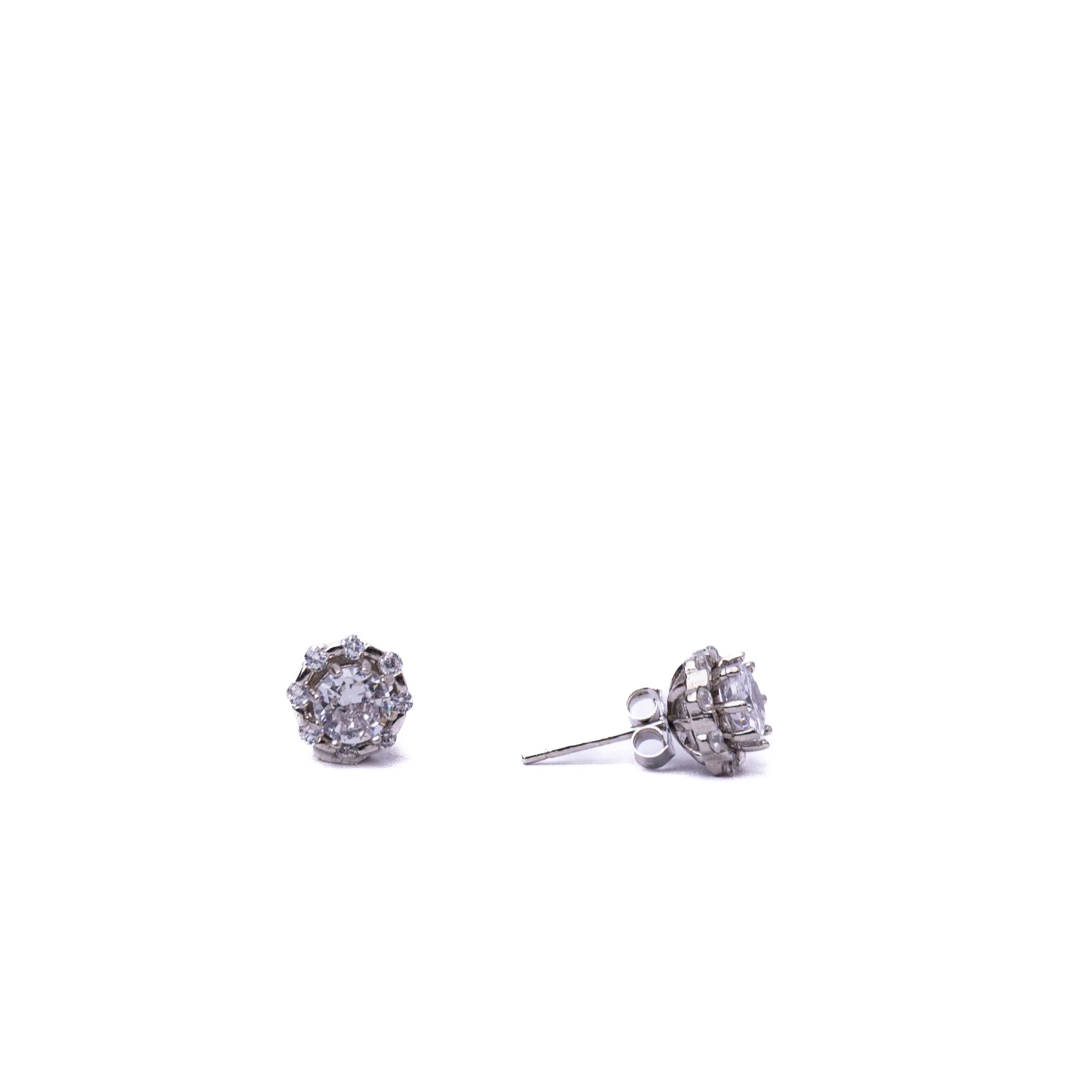 Alizia Halo 8 Point Loose Stud Earrings