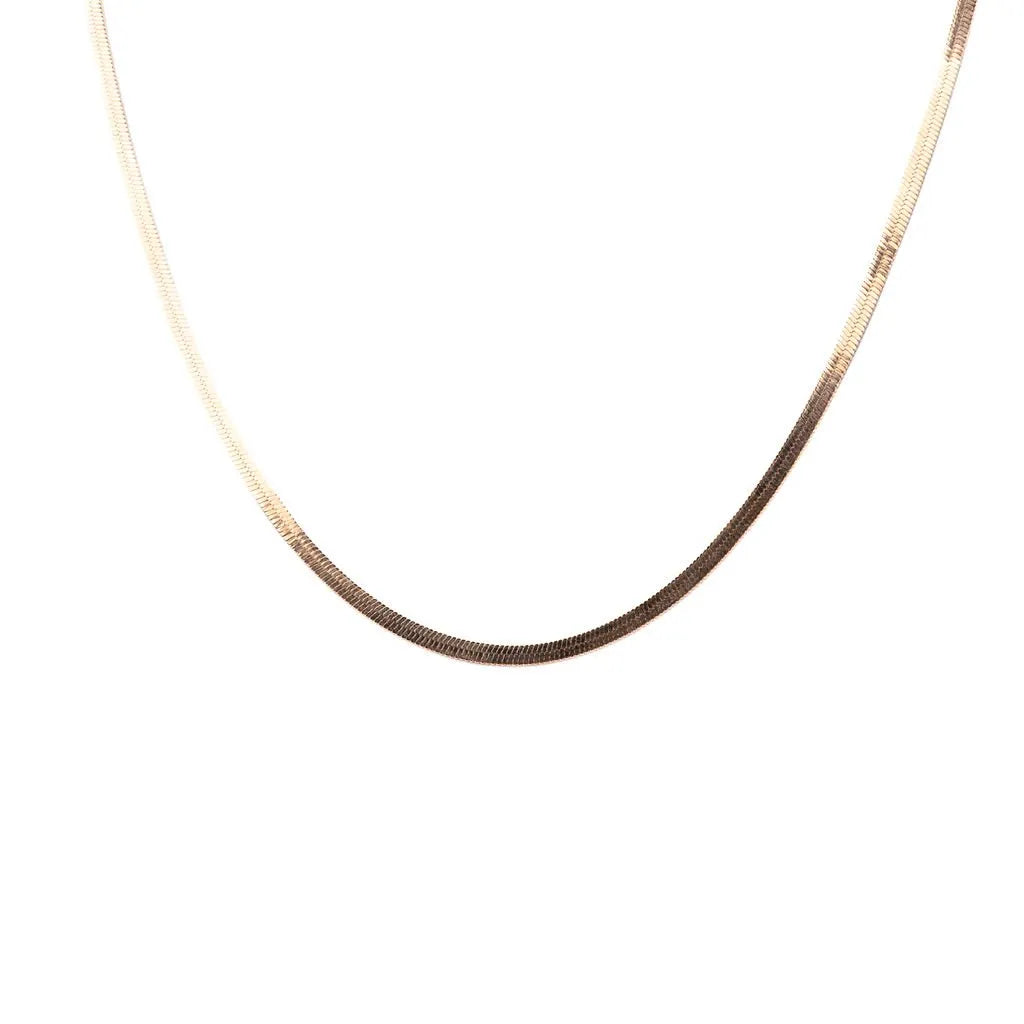 Alizia Flat Plain Short Necklace