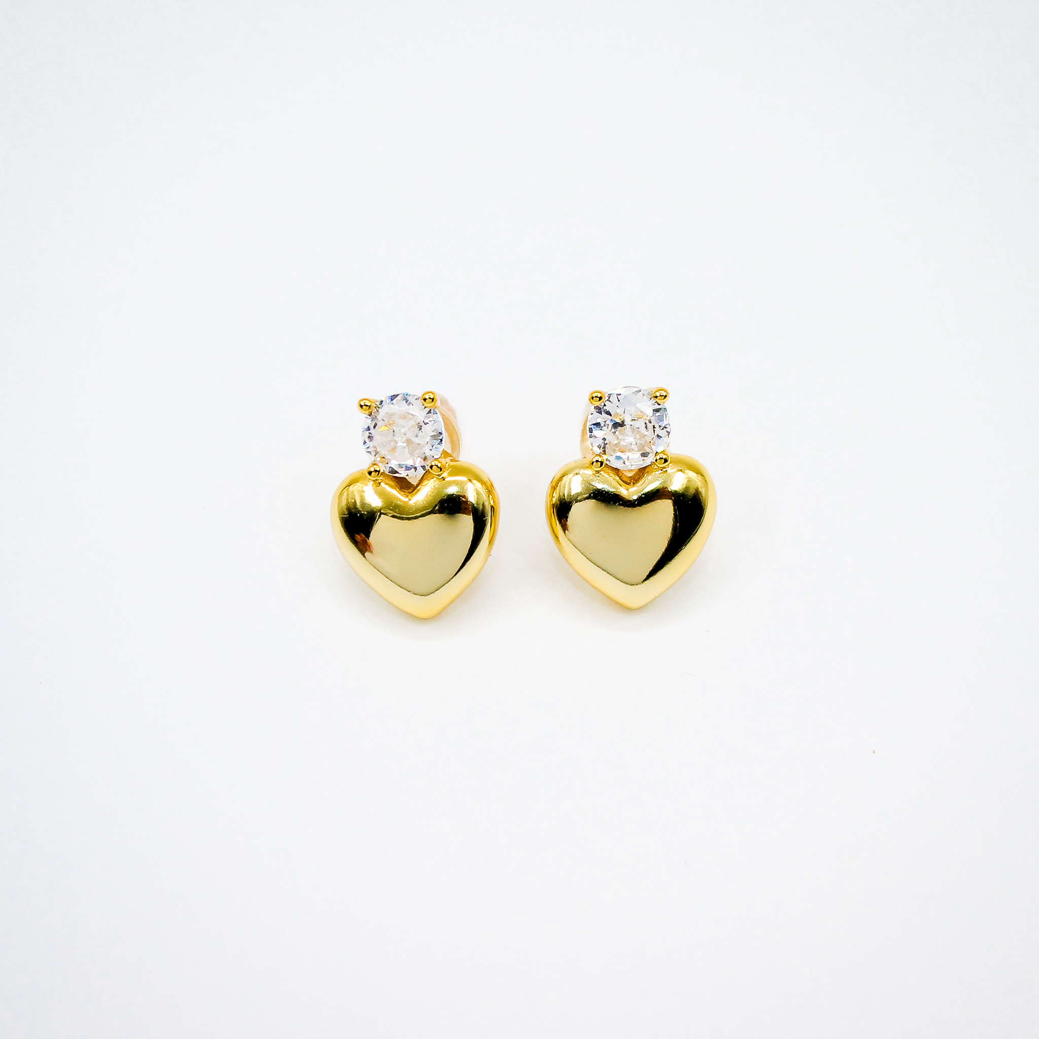 Alizia Solid Heart Stud Earrings