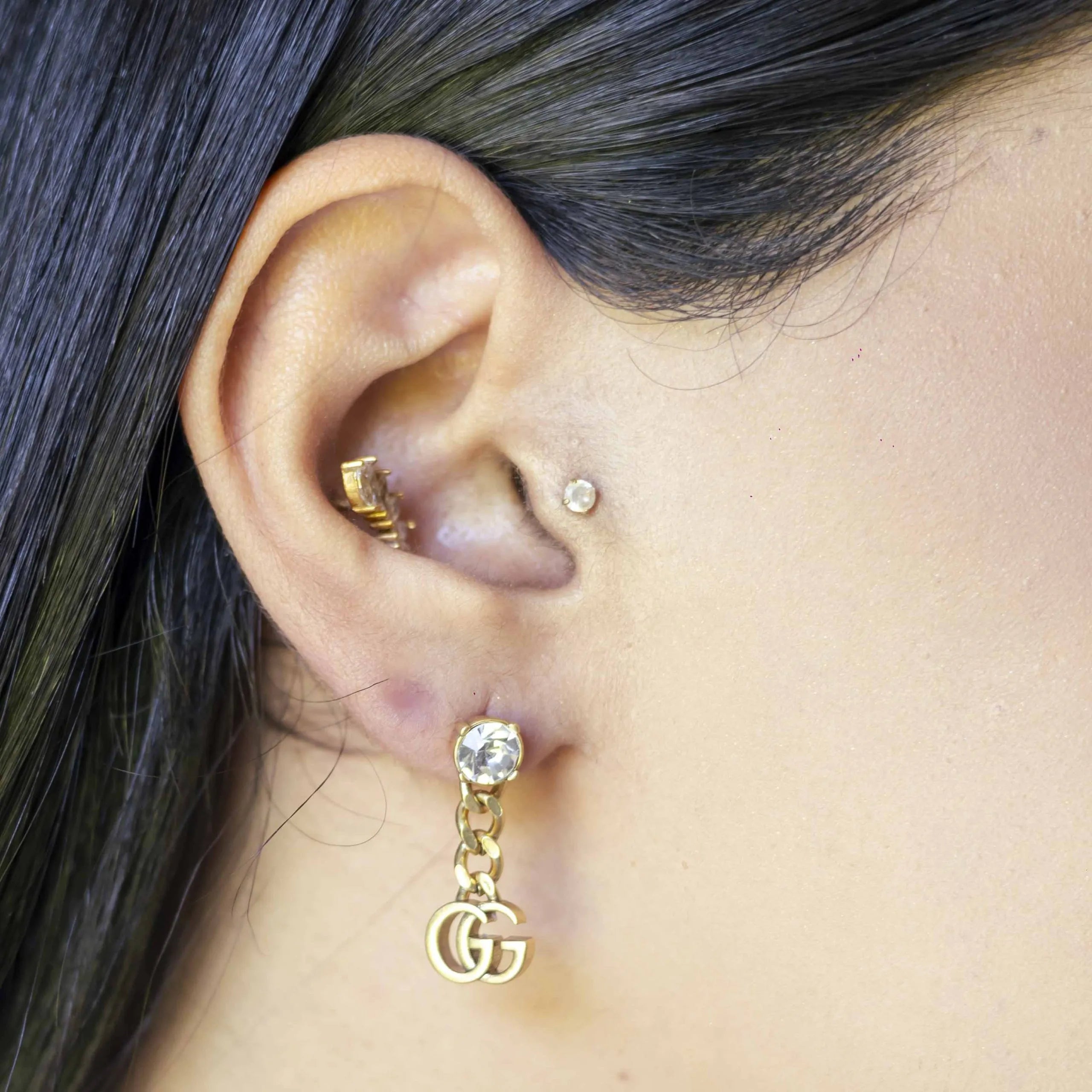 Alizia GG Stud Drop Earring