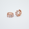 Alizia Half Rectangle Hooped Earrings