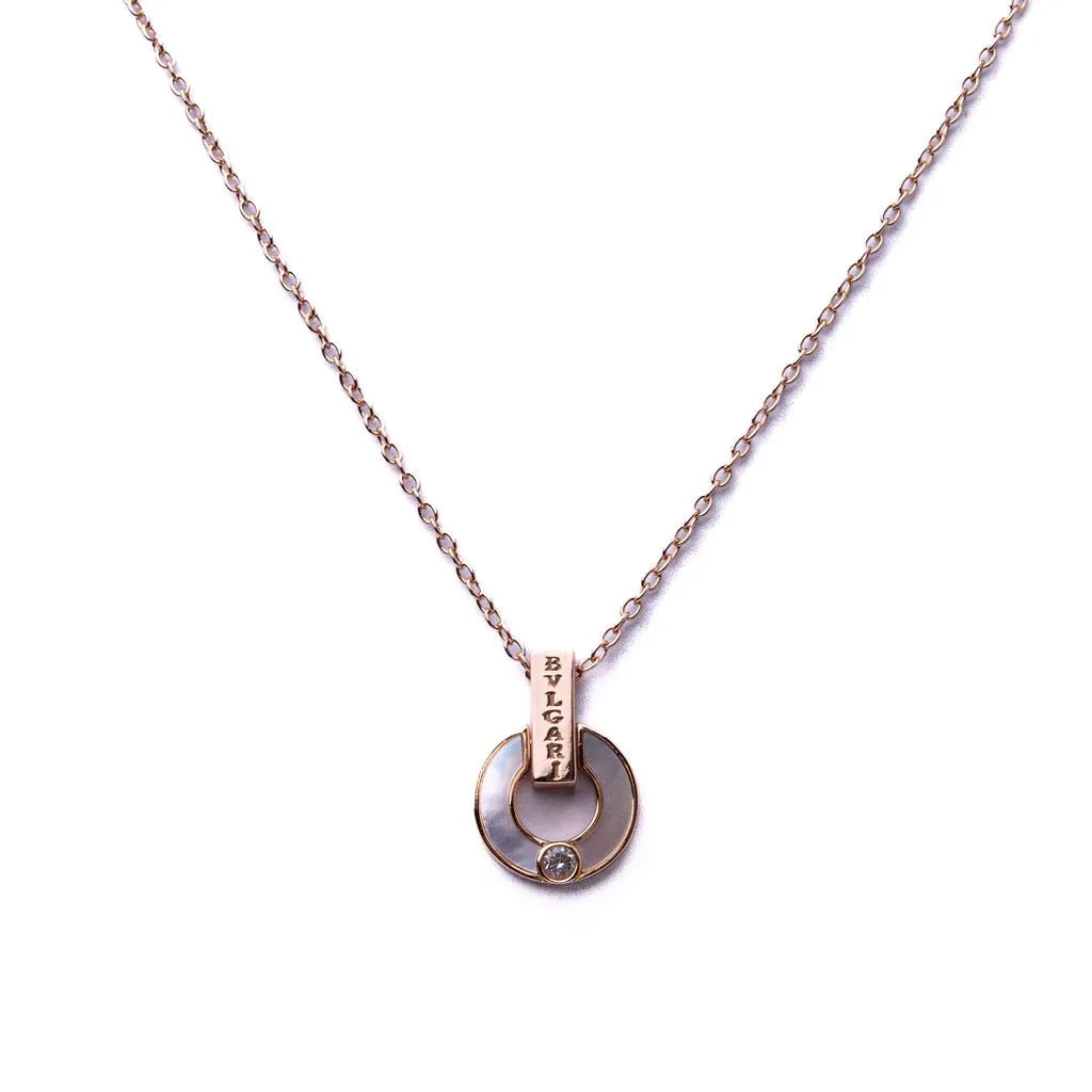 Alizia Bvlgari Round Hallow Short Necklace