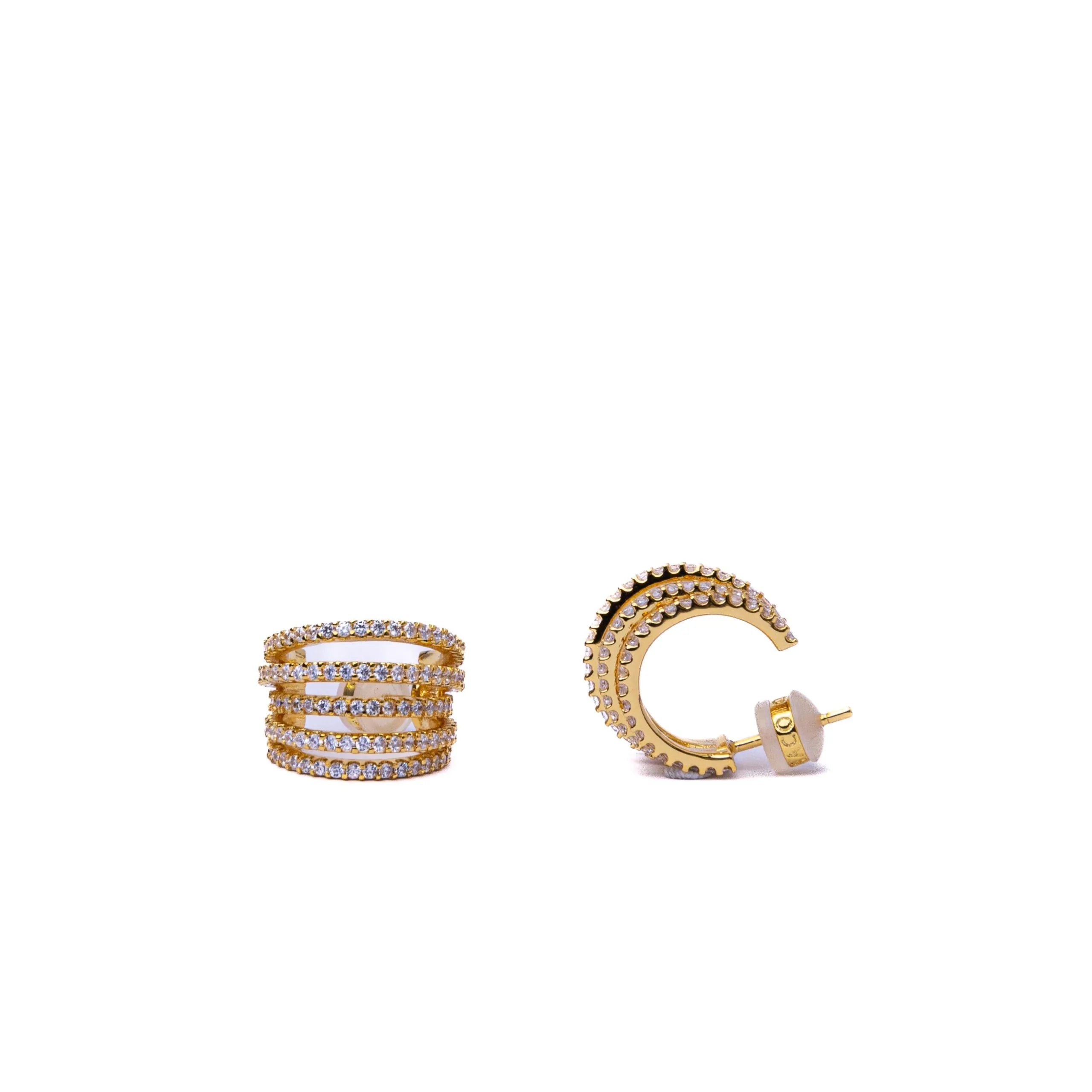 Alizia Jeweled Hoop Hooped Earrings